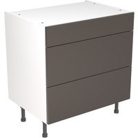 Flatpack Three Drawer Base Unit Ultra Matt Graphite Slab 800mm – FKKF0907