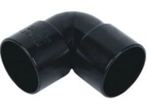 FloPlast WS11B Solvent Weld Waste 90 Deg Bend - Black 40mm