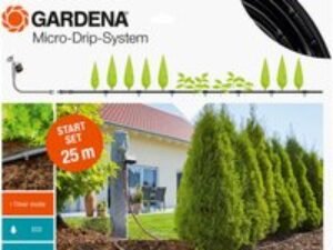 Gardena MICRO DRIP M Above Ground Water Irrigation and Timer Starter Set