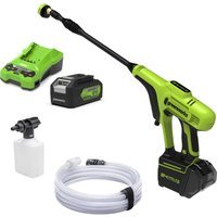 Greenworks G24PW 24v Cordlesss Hand Held Low Pressure Washer 1 x 2ah Li-ion Charger