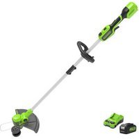 Greenworks GD24LT33 24v Cordless Brushless Grass Trimmer and Edger 330mm 1 x 4ah Li-ion Charger