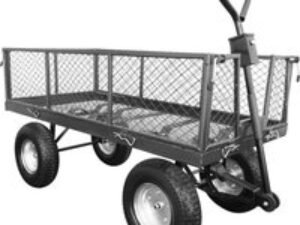 Handy THLGT Large Steel Garden Trolley with Punctureless Wheels 350kg
