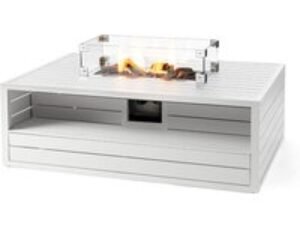 Happy Cocoon White Aluminium Rectangular Table Gas Patio Heater