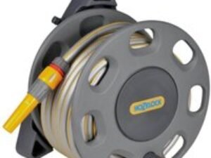 Hozelock Compact Wall Mounted Hose Reel 1/2" / 12.5mm 30m Grey & Yellow