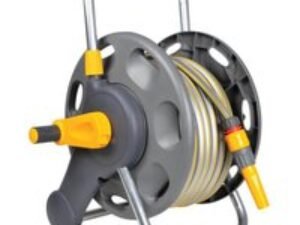 Hozelock Floor Standing Hose Reel 1/2" / 12.5mm 25m Grey & Yellow