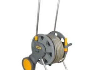 Hozelock Large Wheel Hose Reel Cart 1/2" / 12.5mm 50m Grey & Yellow