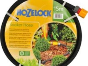 Hozelock Porous Soaker Hose Pipe with Connector 1/2" / 12.5mm 15m Black