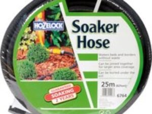 Hozelock Porous Soaker Hose Pipe with Connector 1/2" / 12.5mm 25m Black