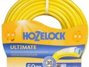 Hozelock Ultimate Anti Kink Crush Proof Hose Pipe 1/2" / 12.5mm 50m Yellow