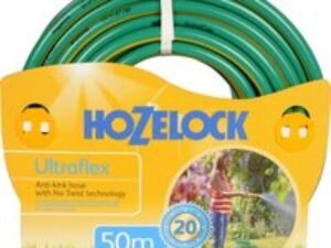Hozelock Ultraflex Anti Kink and Anti Twist Hose Pipe 1/2" / 12.5mm 50m Green