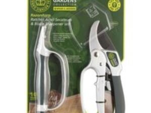 Kew Gardens Anvil Secateurs and Sharpener Set