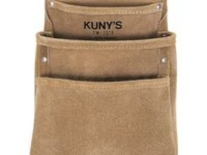 Kunys 3 Pocket Split Grain Leather Drywall Pouch
