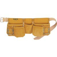 Kunys Carpenters 5 Pocket Full Grain Tool Apron Pouch