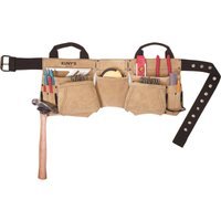 Kunys Carpenters Split Grain Leather Tool Apron Pouch