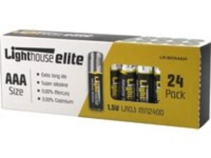 Lighthouse LR03 Extra Long Life AAA Alkaline Batteries Pack of 24