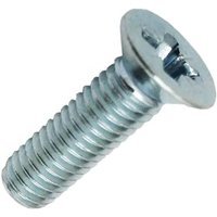 Machine Screw Pozi Countersunk Bright Zinc Plated M4 25mm Pack of 100