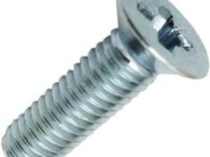 Machine Screw Pozi Countersunk Bright Zinc Plated M5 20mm Pack of 100