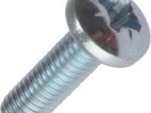 Machine Screw Pozi Pan Head Bright Zinc Plated M4 30mm Pack of 100