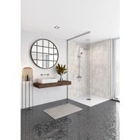 Mermaid Elite Himalayan Marble Tongue & Groove Single Shower Panel - 2420 x 600mm