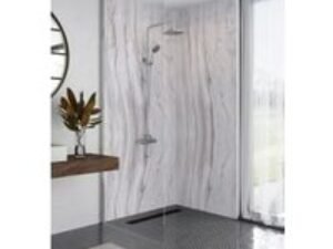 Mermaid Elite Marmo Linea Tongue & Groove Single Shower Panel - 2420 x 1200mm