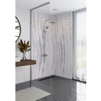 Mermaid Elite Marmo Linea Tongue & Groove Single Shower Panel - 2420 x 1200mm