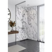 Mermaid Elite Marmo Migliore Tongue & Groove Single Shower Panel - 2420 x 600mm