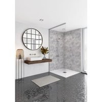 Mermaid Elite Serpentine Stone Tongue & Groove Single Shower Panel - 2420 x 1200mm