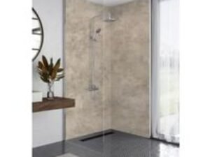 Mermaid Elite Treviso Tongue & Groove Single Shower Panel - 2420 x 600mm
