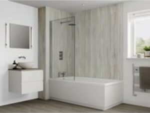 Multipanel Classic Bathroom Wall Panel Hydrolock 2400 x 900mm Jupiter Silver 3458