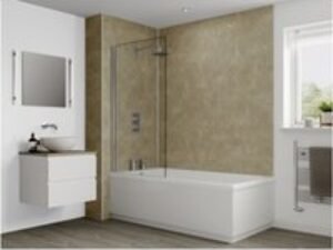 Multipanel Classic Bathroom Wall Panel Hydrolock 2400 x 900mm Travertine M3526