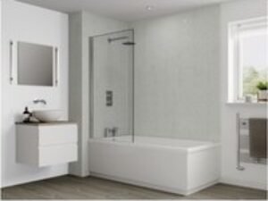 Multipanel Classic Bathroom Wall Panel Unlipped 2400 x 598mm Frost White M049