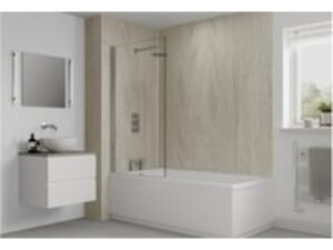 Multipanel Heritage Bathroom Wall Panel Unlipped 2400 x 900mm Alabaster Oak 8854