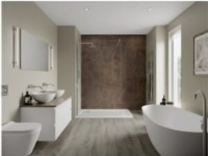 Multipanel Neutrals Bathroom Wall Panel Hydrolock 2400 X 598mm Clay 3202