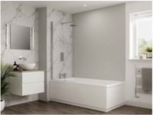 Multipanel Neutrals Bathroom Wall Panel Hydrolock 2400 X 900mm Dove Grey 2001