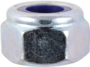 Nylon Lock Nuts Bright Zinc Plated M12 Pack of 4