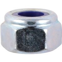 Nylon Lock Nuts Bright Zinc Plated M12 Pack of 4
