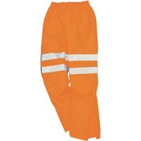 Oxford Weave 300D Class 2 Breathable Hi Vis Breathable Trousers Orange L