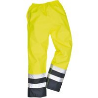 Oxford Weave 300D Class 2 Two Tone Hi Vis Trousers Yellow / Navy 2XL