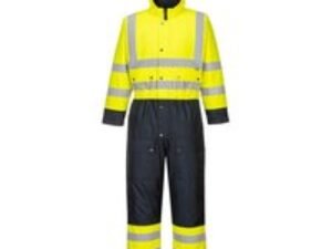 Oxford Weave 300D Class 3 Hi Vis Contrast Overall Yellow / Navy 3XL