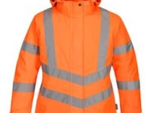 Oxford Weave 300D Class 3 Womens Hi Vis Winter Jacket Orange M