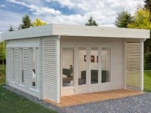 Palmako Caroline 4.3m x 5.4m Pent Log Cabin (44mm)