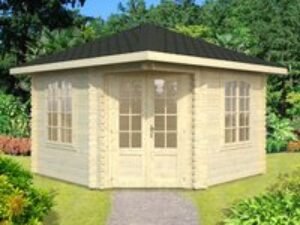 Palmako Melanie 3.5m x 3.5m Corner Log Cabin Summerhouse (44mm)