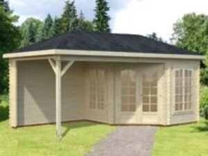 Palmako Melanie 5.7m x 3m Corner Log Cabin Summerhouse (28mm)