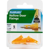 Plasplugs Hollow Door Fixings Pack of 5