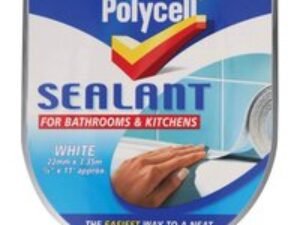 Polycell White Sealant Strip for Bathroom and Kitchen 22mm