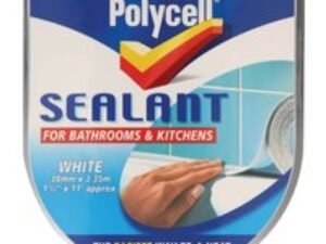 Polycell White Sealant Strip for Bathroom and Kitchen 41mm