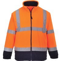 Portwest 2 Tone Hi Vis Fleece Jacket Orange / Navy S