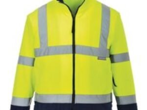 Portwest 2 Tone Hi Vis Fleece Jacket Yellow / Navy L