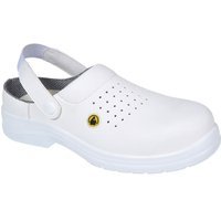 Portwest Compositelite ESD Perforated Safety Clogs White Size 6