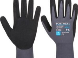 Portwest Dermiflex Aqua Water Repellent Gloves Grey/ Black M